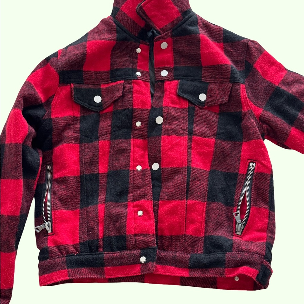 Red and Black Plaid Jacket